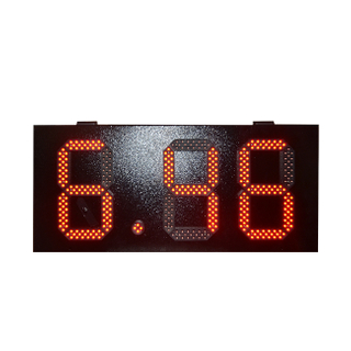 Venta caliente impermeable 7 segmentos 12 '' una sola pantalla LED roja de gasolinera 8.88