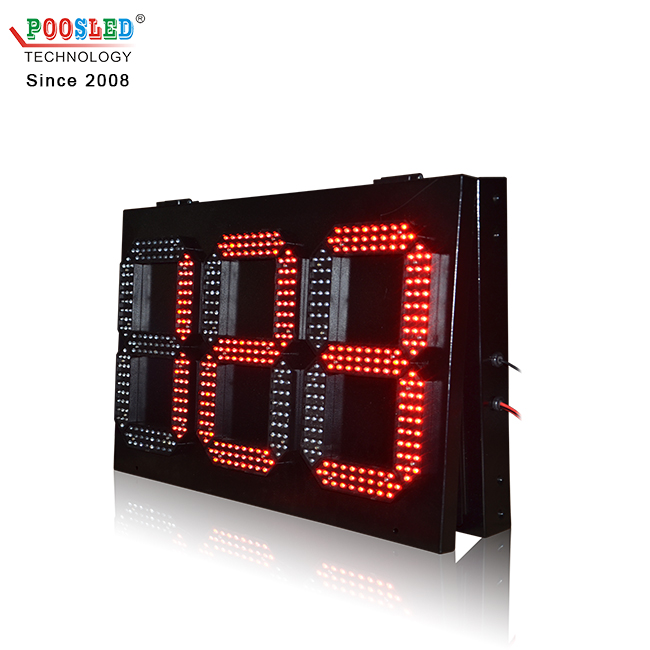 Pantalla LED roja para exteriores 888 de 3 dígitos y 10 pulgadas de alta calidad para temporizador de cuenta regresiva