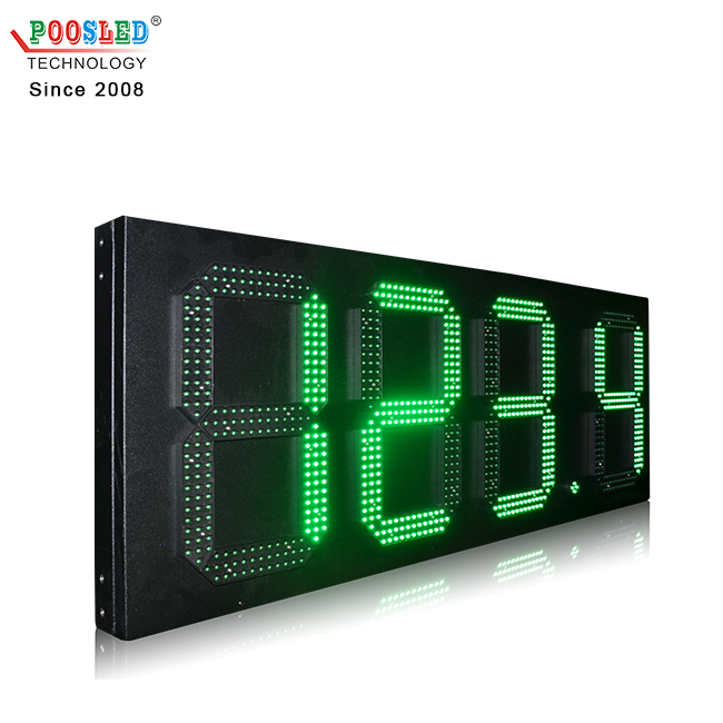 Verde de alto brillo 12 '' 888.8 letrero de precio de aceite de control remoto LED