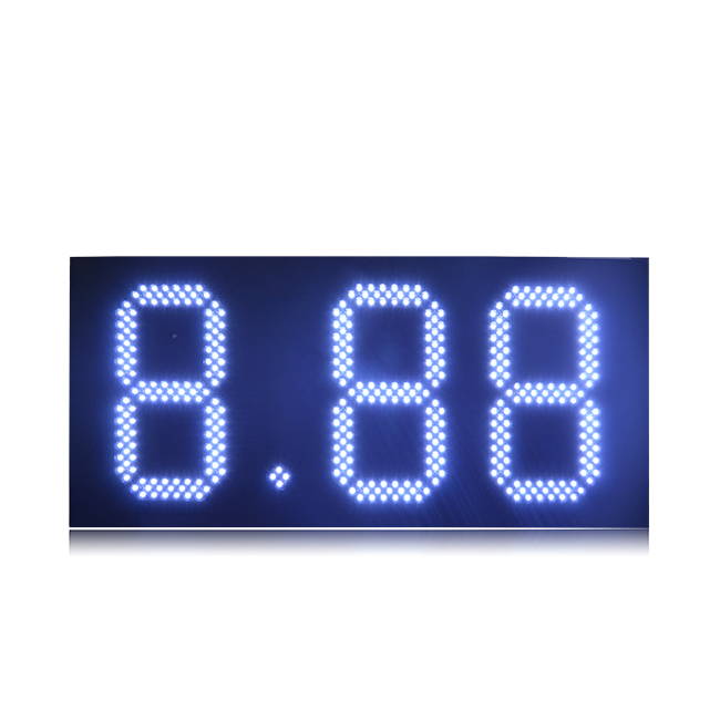 Venta caliente Arabia Saudita 12 pulgadas impermeable blanco 8.88 Led señal de precio de gas