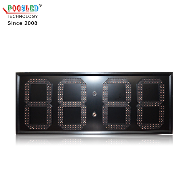 Exhibición llevada grande de la temperatura del reloj de pared digital al aire libre de la muestra del dígito de 7 segmentos