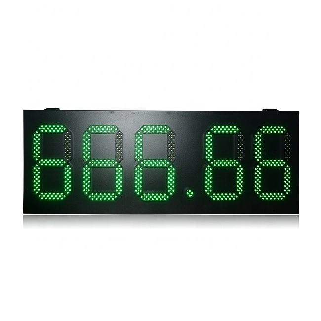 Buena calidad Ip65 alto brillo de 10 pulgadas verde 888.88 gasolinera pantalla led