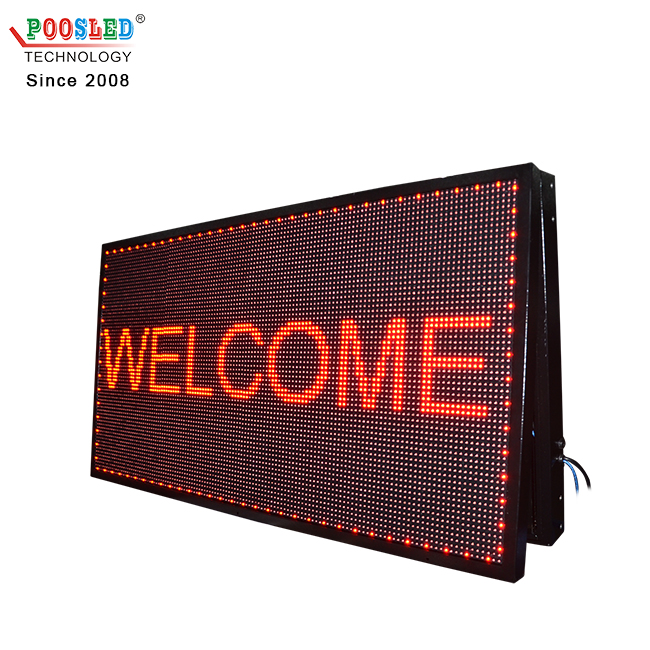 Venta caliente al aire libre P10 solo rojo 4x4 Led cartel móvil