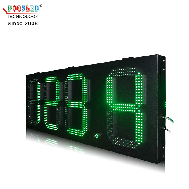 Verde de alto brillo 12 '' 888.8 letrero de precio de aceite de control remoto LED