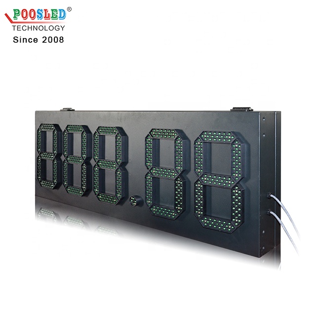 Buena calidad Ip65 alto brillo de 10 pulgadas verde 888.88 gasolinera pantalla led