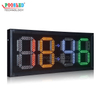 Interior de 4 colores con dígitos LED Señal de tiempo y temperatura Señal de tiempo de 7 segmentos