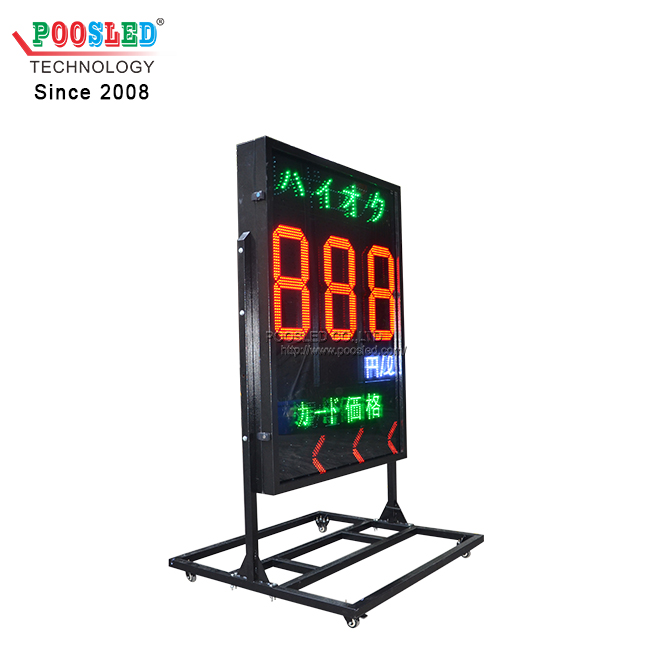 Muestra de precio de gas de control remoto de visualización de precio LED de Japón