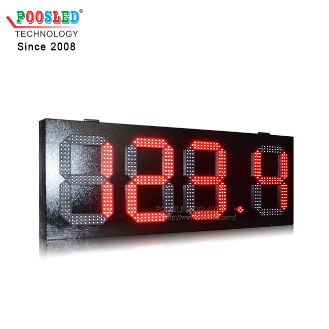 Diseño especial ATM 15 '' impermeable rojo 5 líneas 888,8 gasolinera Led señal de precio