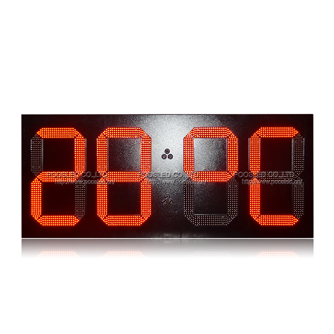 24 pulgadas grande rojo 88:88 gabinete impermeable LED reloj digital