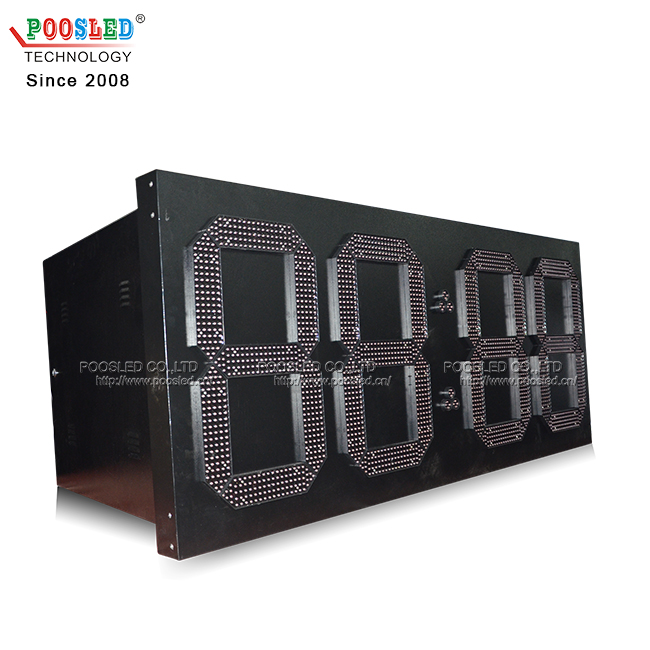 24 pulgadas grande rojo 88:88 gabinete impermeable LED reloj digital
